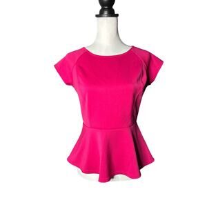 Worthington Pink Flare Bottom Shirt Petite Medium